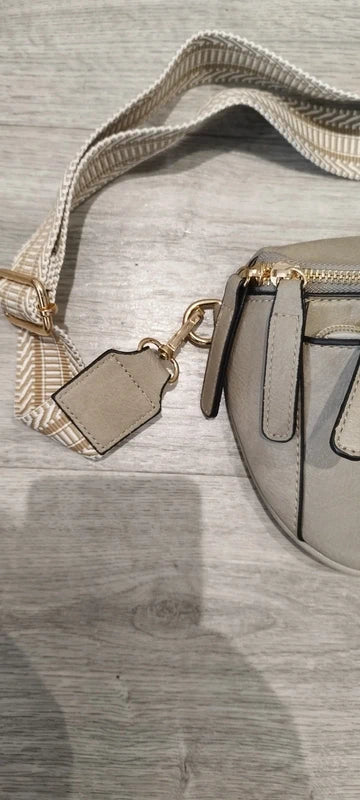 Crossbody Bag Adjustable Vegan Leather Waist Pack with Wide Shoulder Strap