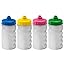 300ml Children's Small Reusable Water Bottles - 4 Pack - Hands Free Lid - Spill Proof - Leakproof Spout - BPA Free - Dishwasher Safe - Sports - School - Clubs (Green Yellow Red Blue)