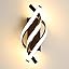 LED Wall Lights Indoor 22W, White Modern Simple Creatively Led Spiral Wall Light, Acrylic Wall Sconce Light, 6000K Cool White Wall Lamps for Bedroom Living Room Corridor Hallway