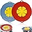 Spill Stopper Lid Cover,2Pcs Silicone Pan Lid 10"&11.5" Splatter Guard Pots Boil Over Safeguard Multi-Function Kitchen Tool Kitchen Gadgets