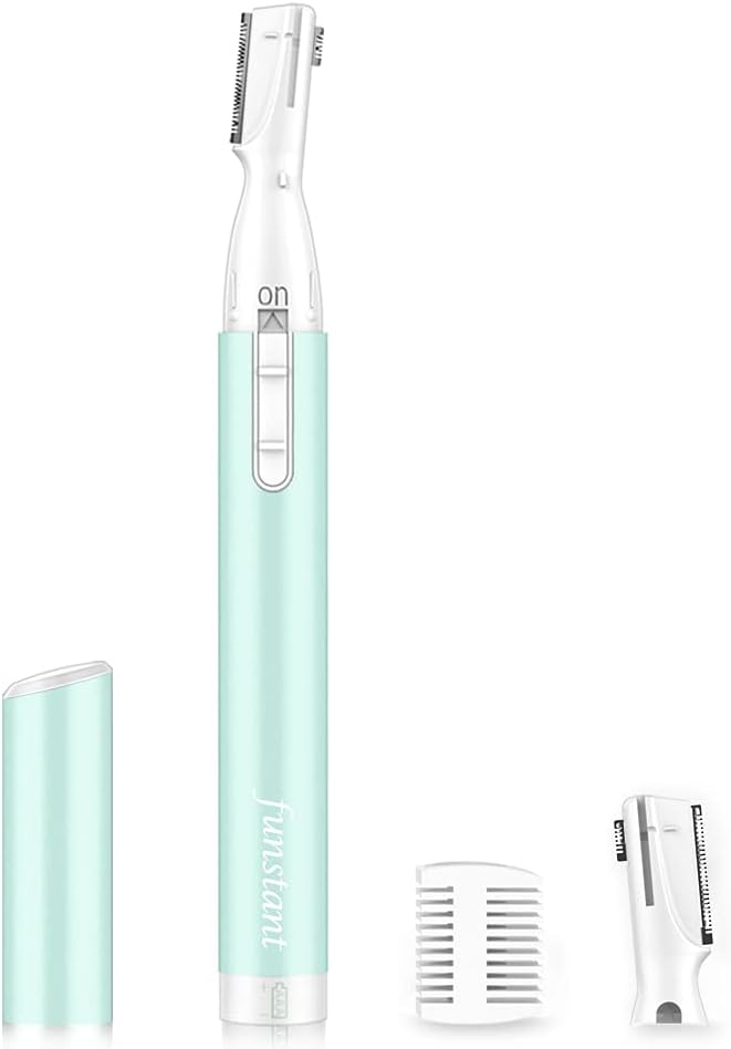 Upgraded Precision Facial Hair Trimmer for Women - Electric Eyebrow with Comb