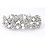 Metal Antique Silver Plated Hair Clips Women, Crystal Rhinestone Hair Claw, Diamante Hair Clamp, Anti Slip Large Claw Clips for Thin & Thick Hair, Hair Styling Accessories Women