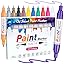 Paint Pens Paint Markers on Almost Anything Never Fade Quick Dry and Permanent, Oil-Based Waterproof Paint Marker Pen Set for Rocks Painting, Wood, Fabric, Plastic, Canvas, Pumpkins, Mugs, DIY Craft