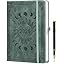 2025-2026 Academic A5 Diary Page a Day from Aug 2025 - July 2026, Daily Planner Organizer with Month View, Pen Set, Colorful Monthly Tabs, Inner Pocket - (5.9" × 8.5") - Dark Green