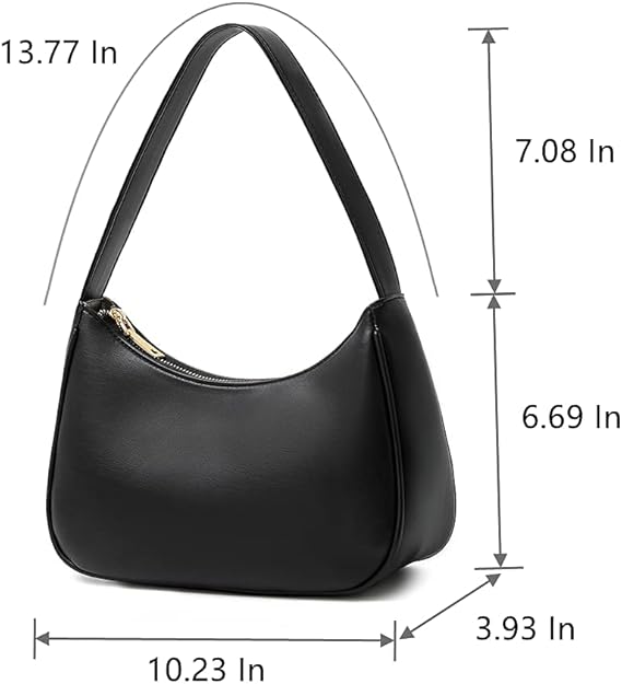 Women's Shoulder Bags, Cute Hobo Tote Handbag Mini Clutch Purse with Zipper Closure