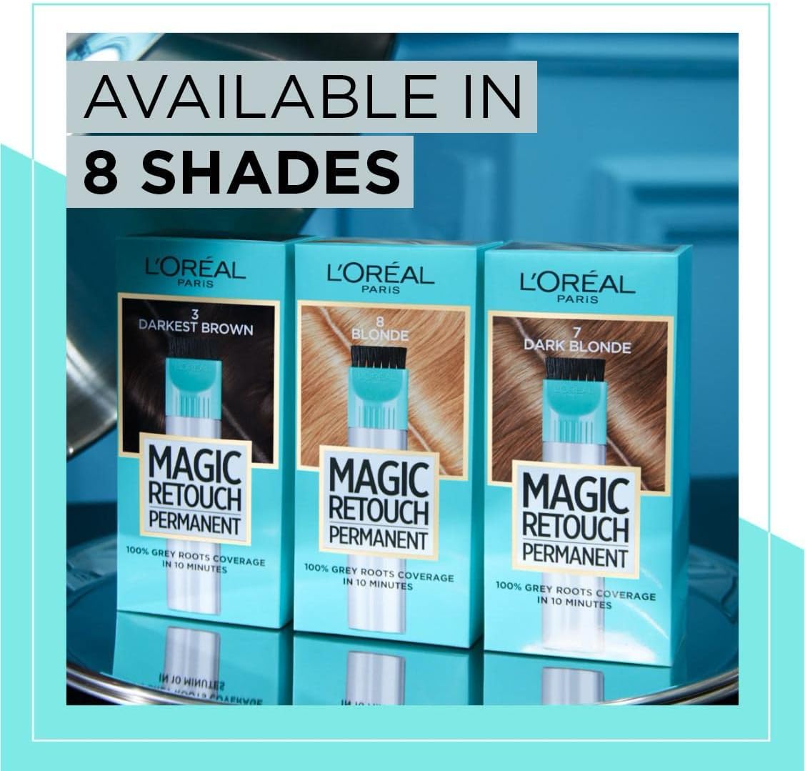 Magic Retouch Permanent Root Concealer, Brown, for Grey Hair