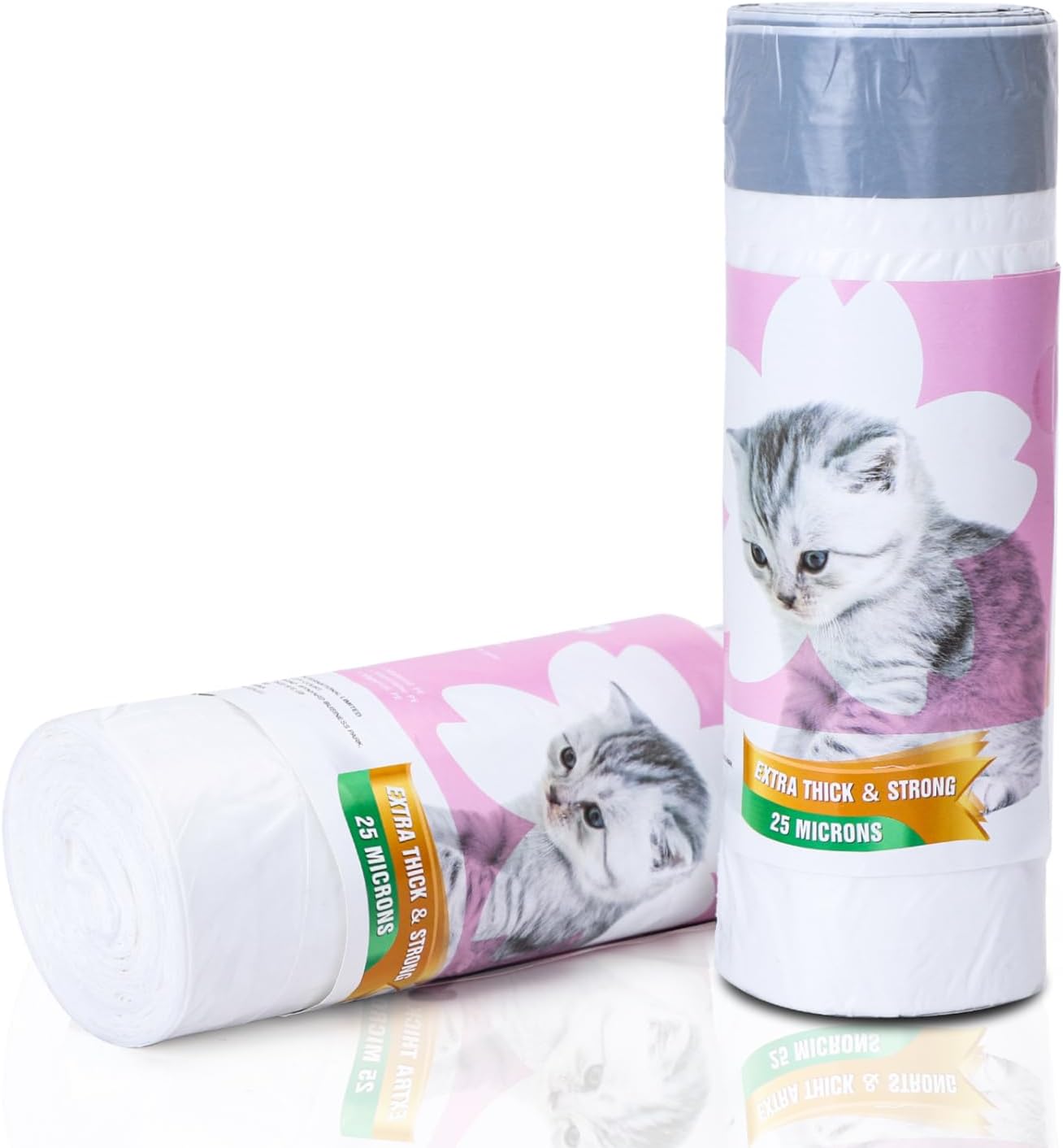 20Pcs XL Cat Litter Tray Liners With Drawstrings, 94x45cm Strong Durable Extra Large Cat Litter Tray Liners, 25 Microns Thickness Leak-Proof Cat Litter Bags for X-Large Litter Box, White