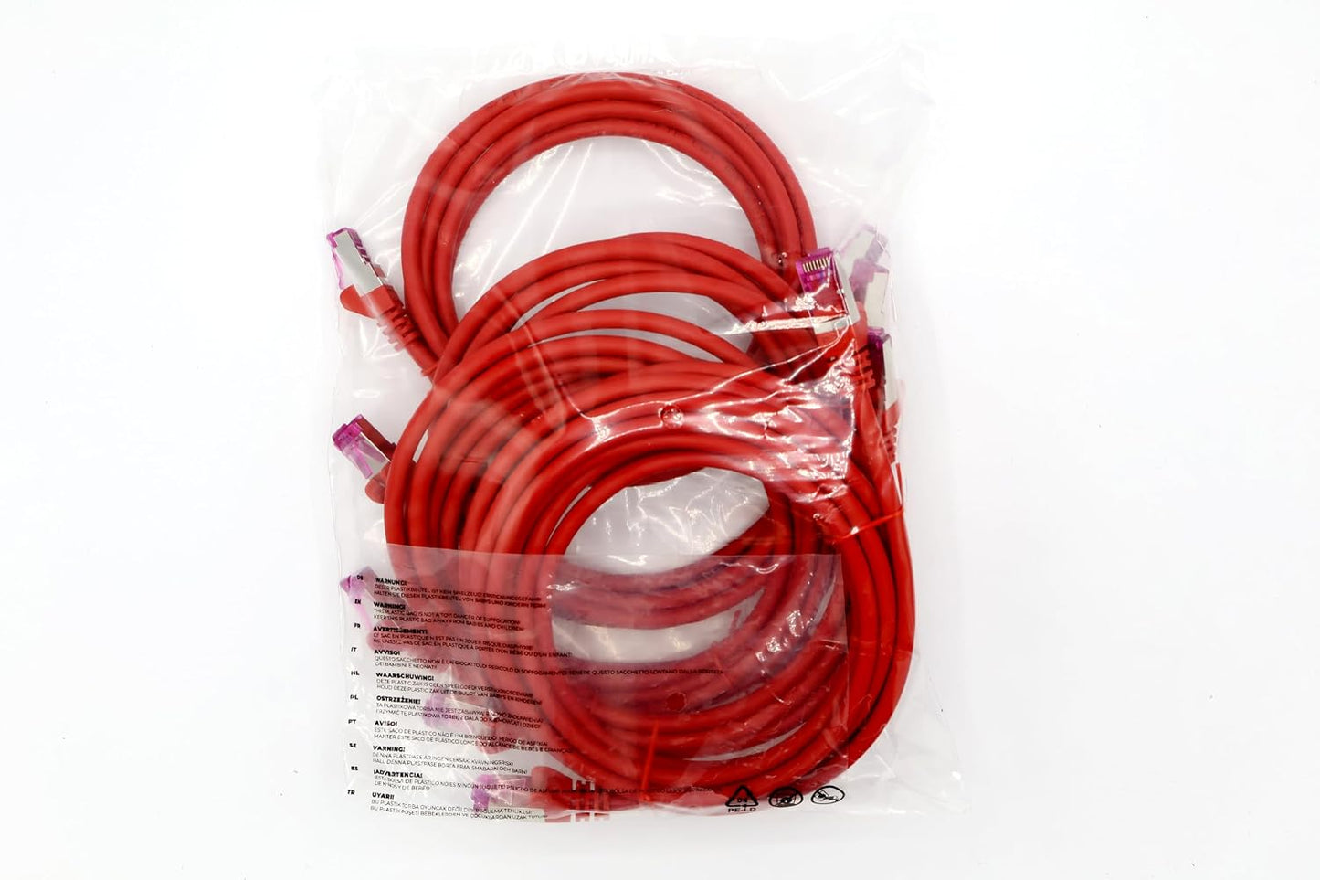 2m Red Network Cable CAT6a S-FTP (10Gb/s)