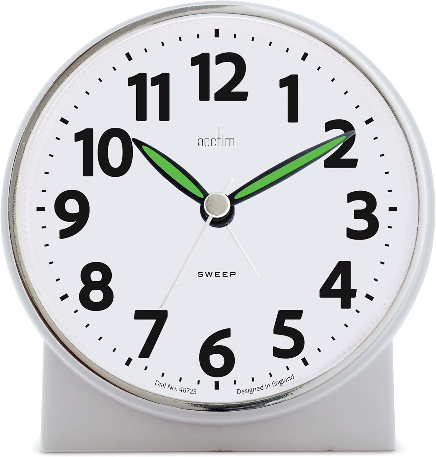 Silent No Ticking Analog Alarm Clock,Readable for Seniors Vision Impaired,Easy to Set, Gradual Rise Alarm,Snooze,Gentle Wake,Soft backlight,Battery Operarted