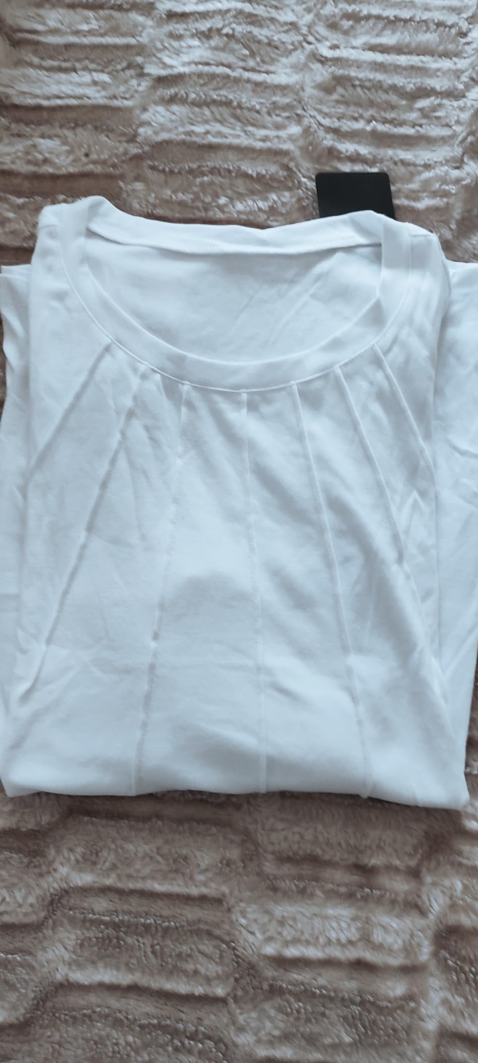 Womens Casual Short Sleeve T-Shirts Crew Neck Pleated Tops Fashion Dressy Tunic Blouses