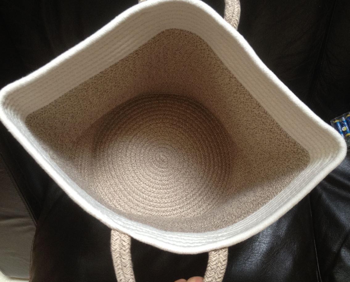 New Storage or Laundry Basket with Handle for Diaper Blanket Toy Towel Woven Laundry Basket