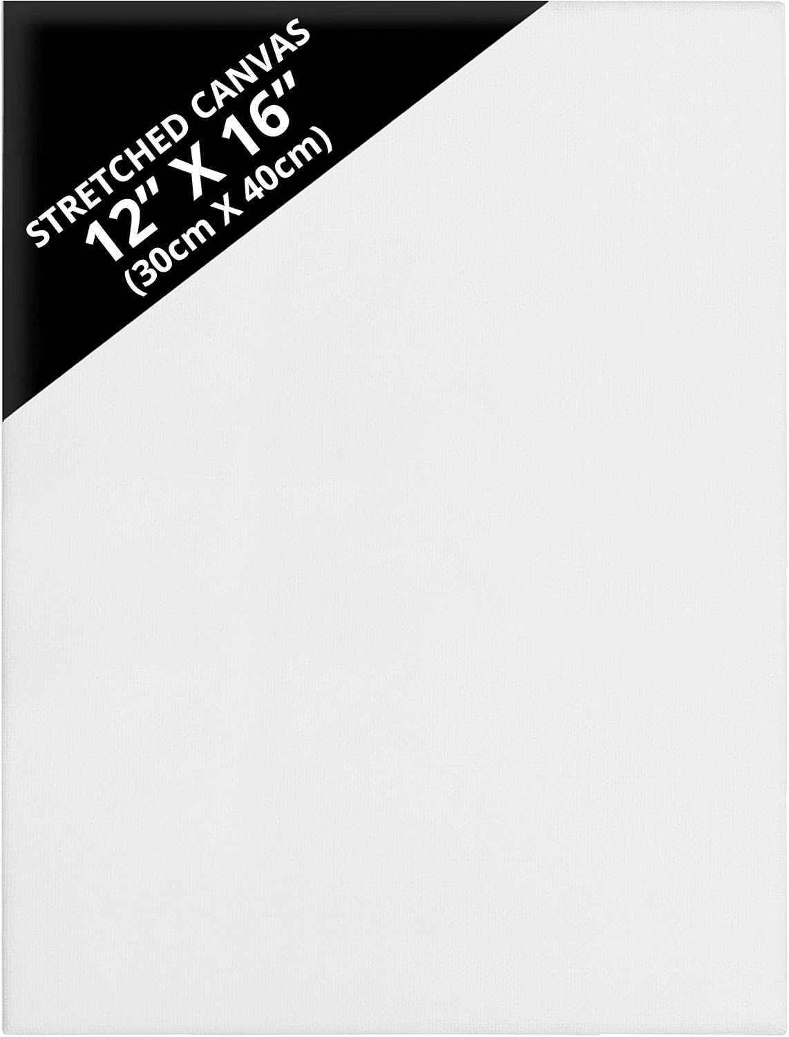Primed Canvas Panels 18 x 24" - Blank Cotton Canvas Board for Acrylic, Oil Painting, and Sketching