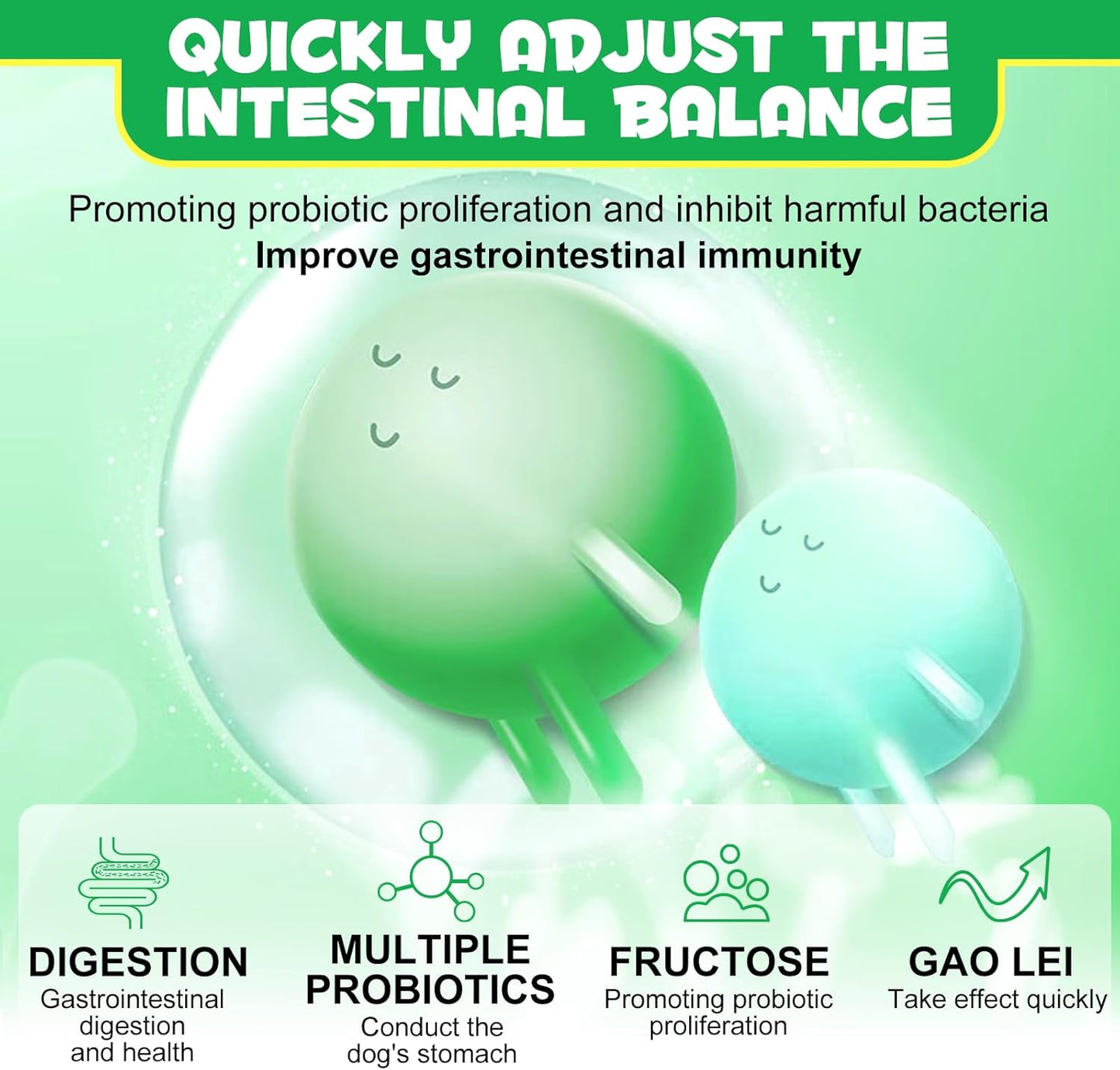 Probiotics for Dogs, Dog Probiotics for Dogs Digestive Enzymes, Gut Health, Itchy Skin, Allergies, Yeast Balance