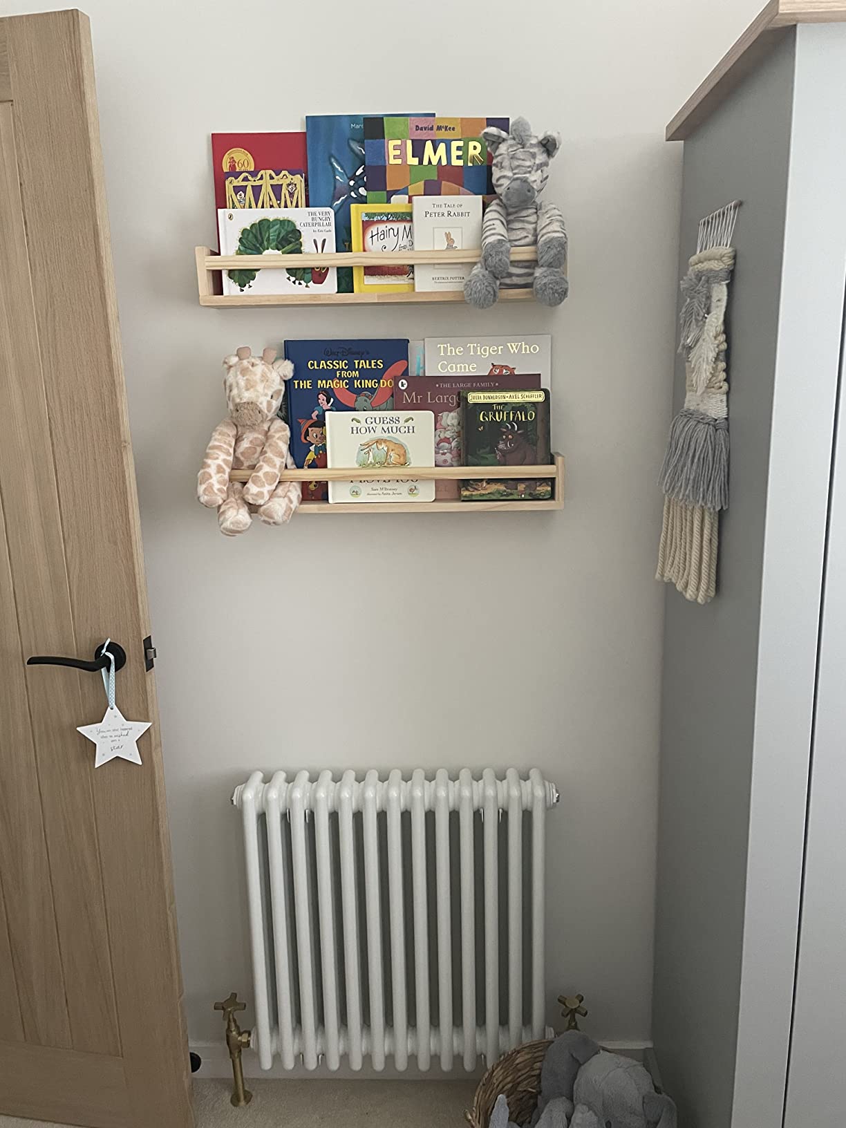 New Wooden Kids Bookshelf or Kitchen Spice Rack Kitchen Bathroom Accessory