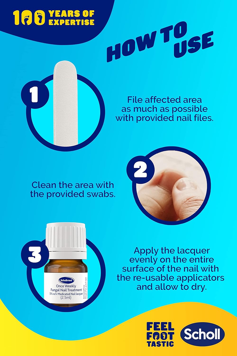 Weekly Fungal Nail Treatment - Clinically Proven Fungal Nail Infection Treatment with Amorolfine