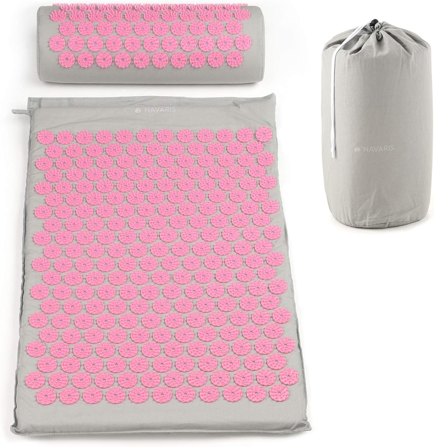 Acupressure Mat and Pillow Set - Acupuncture Mat for Back, Neck, Shoulders, Muscles, Relaxing - Includes Carry Bag