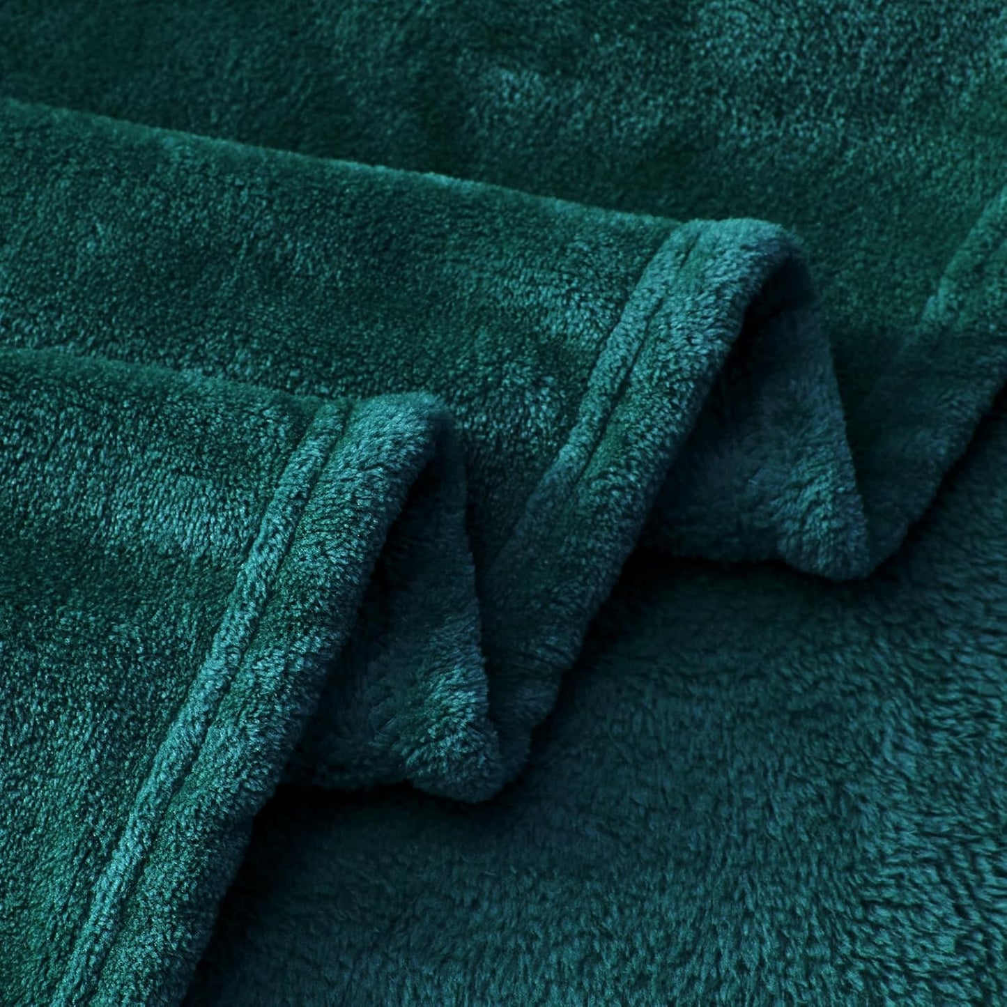 Winter Christmas Green Teddy Fleece Blanket For Couch, Watching TV