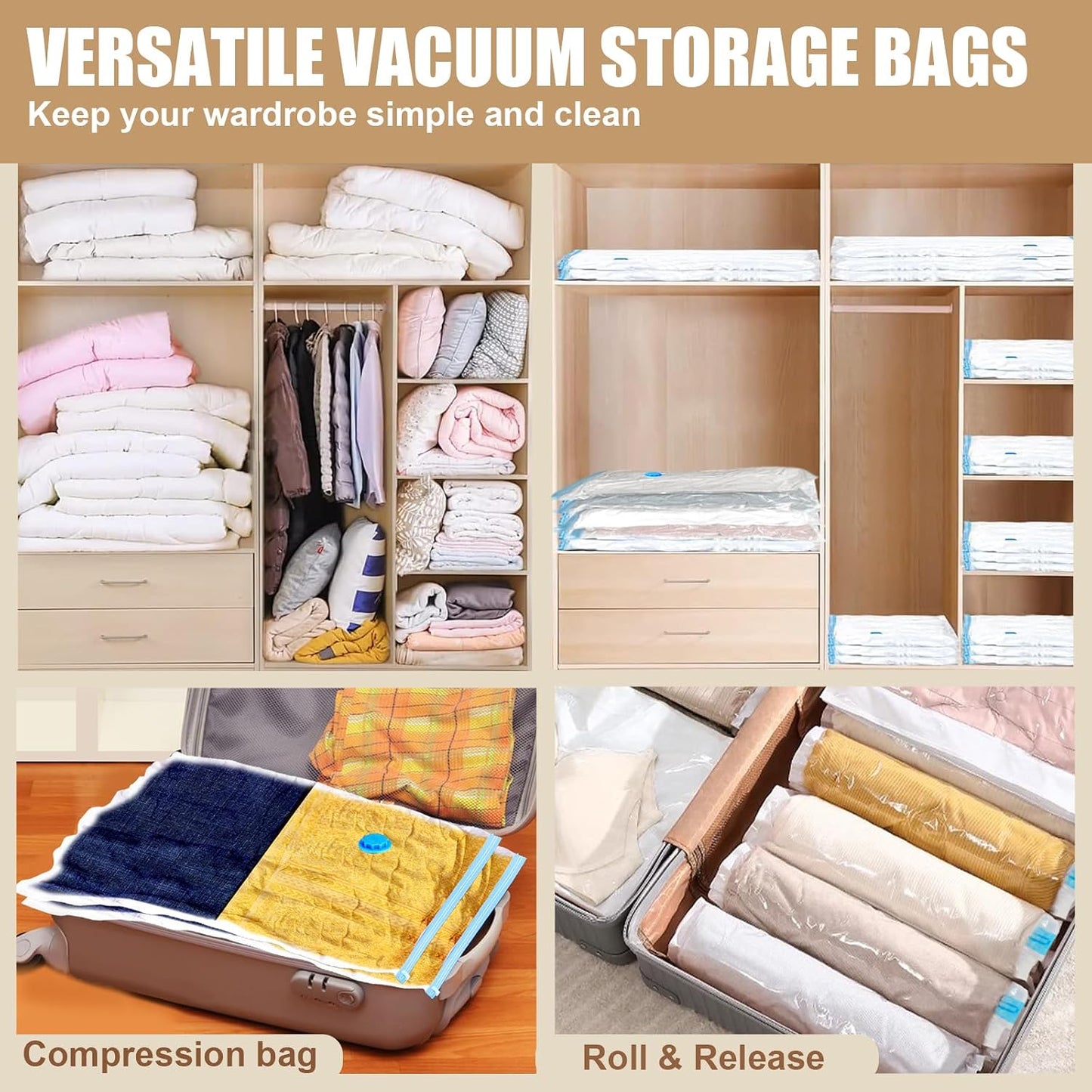 Medium Vacuum Storage Bags with Hand Pump