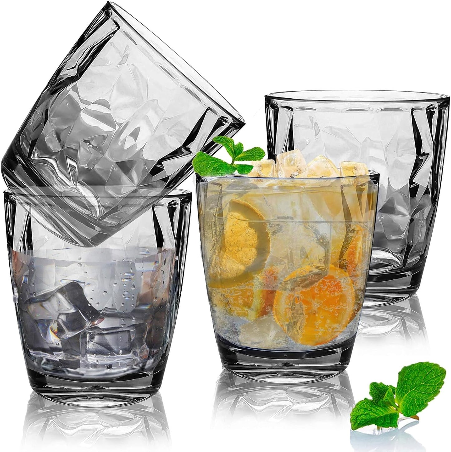 Large Capacity Water Cups Acrylic Drinking Glasses Tumblers Unbreakable Picnic Drinkware Stackable Glassware Cocktail Glasses