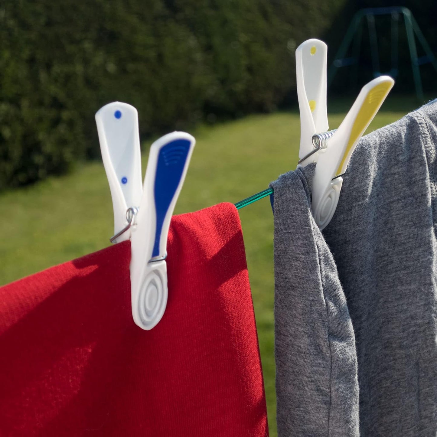 Plastic Clothes Washing Line Pegs Rubber Soft Grip Laundry Garment (48)