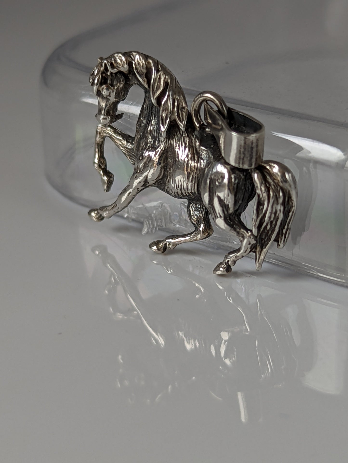 Silver Steed Stallion Silver Pendant