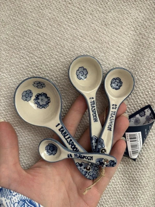 New Mushroom Pattern Ceramic Measuring Spoons