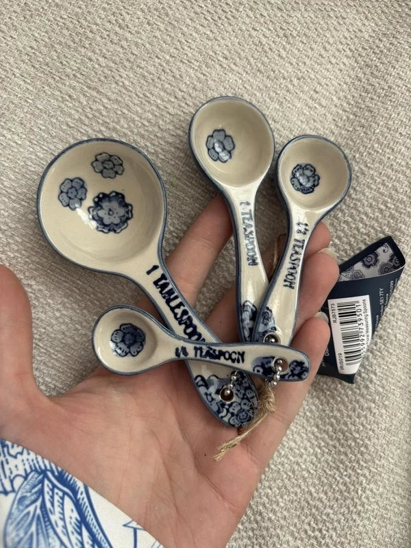 New Mushroom Pattern Ceramic Measuring Spoons