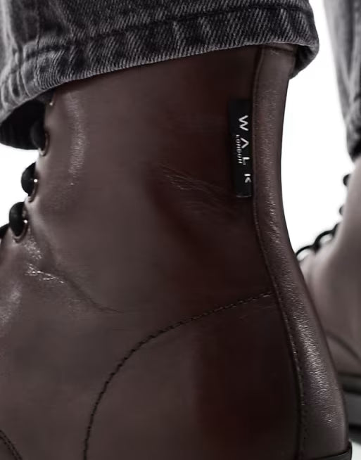 New Brown Walk London Callum Lace Leather Boot