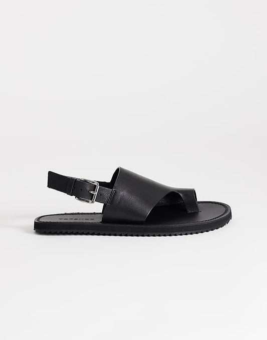 Ella Leather Toe Loop Sandal