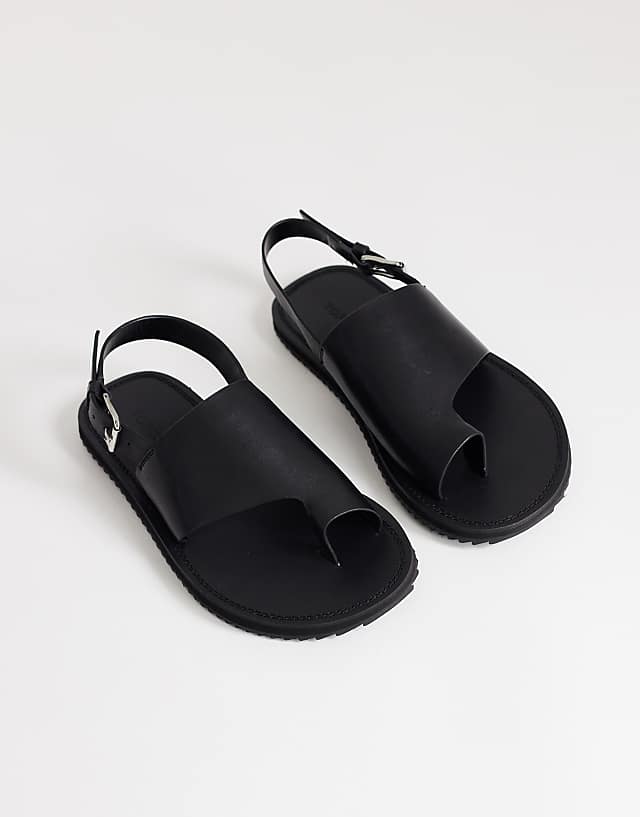 Ella Leather Toe Loop Sandal