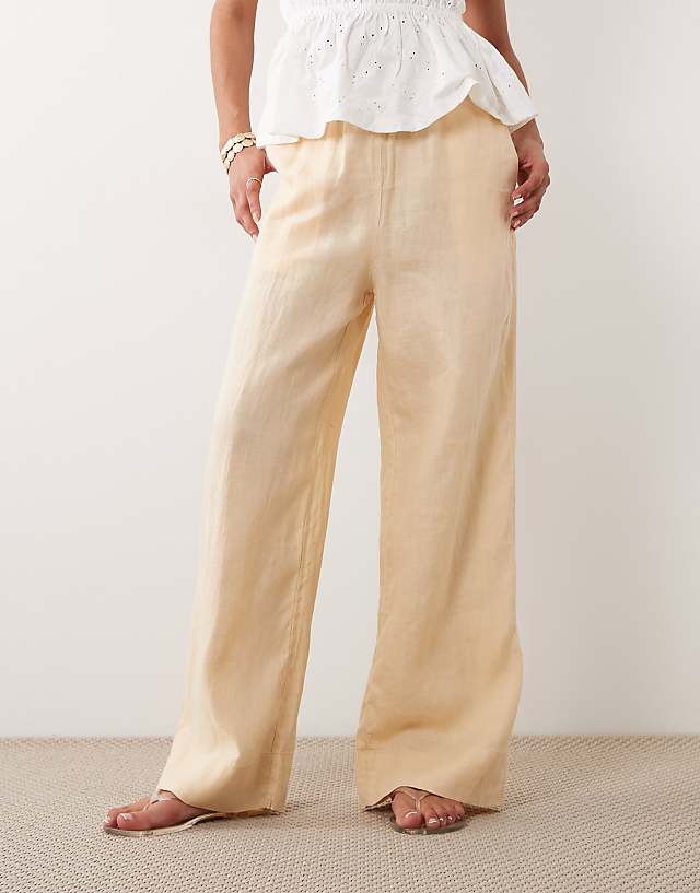 100% Linen Relaxed Fit Trousers