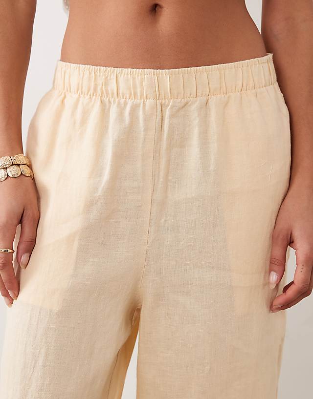 100% Linen Relaxed Fit Trousers