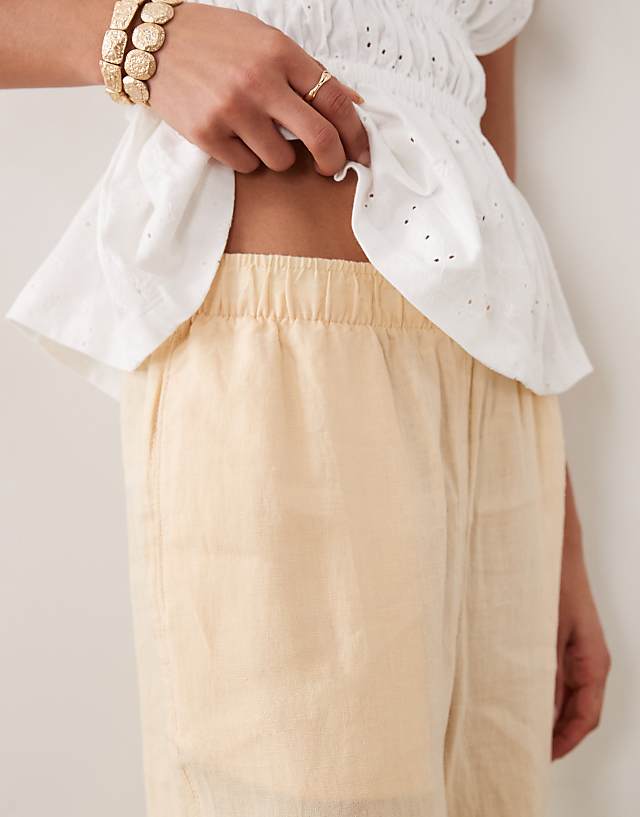 100% Linen Relaxed Fit Trousers