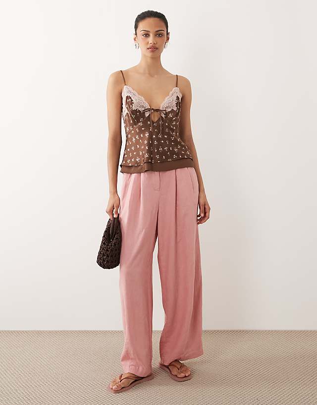Floral Print Reversible Cami Top