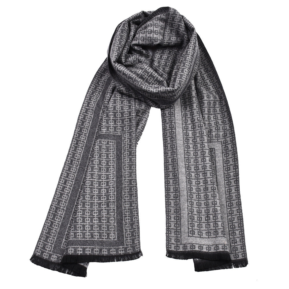 Men's Double-sided Korean Knitted Scarf
