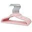 Baby Velvet Hanger 30 Packs,Kids Coat Hangers with Notched Design, Ultra-Thin Space Saving children's hangers, 360 Degree Swivel Hooks,Non-Slip Toddler Children's Hangers (Pink)