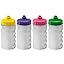 300ml Children's Small Reusable Water Bottles - 4 Pack - Hands Free Lid - Spill Proof - Leakproof Spout - BPA Free - Dishwasher Safe - Sports - School - Clubs (Green Yellow Red Blue)