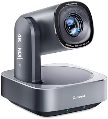 4K PTZ Camera with AI Humanoid & Face Auto-Tracking, 20X Optical+8X Digital Zoom, USB3.0/HDMI/LAN PoE IP Live Streaming