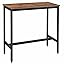Bar Table, Kitchen Table, Pub Dining High Table, Sturdy Steel Frame, 40 x 100 x 90 cm, Easy Assembly, Industrial Design, Greige and Black LBT010B02