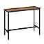Bar Table, Kitchen Table, Pub Dining High Table, Sturdy Steel Frame, 40 x 100 x 90 cm, Easy Assembly, Industrial Design, Greige and Black LBT010B02