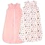 Baby Sleeping Bag 0.5 Tog 0-6 Months 100% Cotton Summer Sleeping Bag Baby 2 Pack Sleep Sack Elephants & Stars