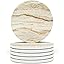 Homeware Marble Coasters Set of 4 - Stunning Decorative Coasters in GLOSS Finish, Elegant Stone with Cork Bottom - Night