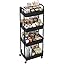 3-tier Storage Rack on Wheels, Kitchen & Office Utility Cart, Rolling Rack for Bedroom & Bathroom, White
