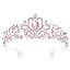 Crystal Tiara Crown Silver Headband Headpiece Rhinestone Hair Jewelry Decor for Women Ladies Little Girls Bridal Bride Princess Birthday Wedding Pageant Prom Halloween Costume Party