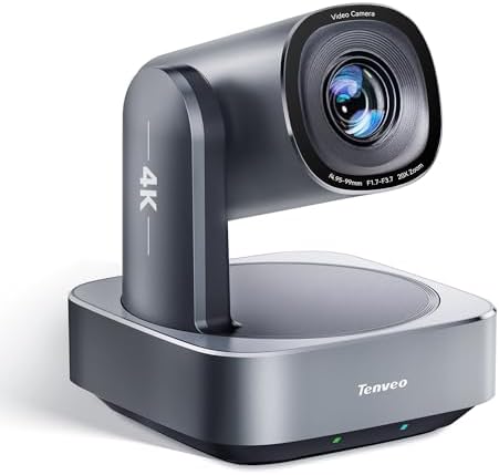 4K PTZ Camera with AI Humanoid & Face Auto-Tracking, 20X Optical+8X Digital Zoom, USB3.0/HDMI/LAN PoE IP Live Streaming
