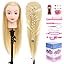 Synthetic Fiber Hair Training Head Hairdressing Practice Mannequin Manikin with Clamp + Hair Styling Braid Accessoires Set