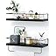 White Floating Shelves Wall Mounted Set of 2 With 18kg Weight Capacity, Hanging Wall shelves for Bedroom, Kitchen, Bathroom, Living Room, Home Office, Storage Organiser - Solid Wood Shelf