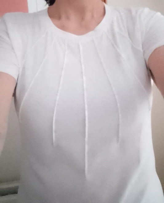 Womens Casual Short Sleeve T-Shirts Crew Neck Pleated Tops Fashion Dressy Tunic Blouses