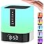 Night Light Bluetooth Speaker, White Noise Machine with 16 Soothing Sounds, Digital Alarm Clock, Dimmable Bedside Lamp with 48 Colour Changing Lights, Gifts for Kids Teenage Boys Girls 10-18 Year Old
