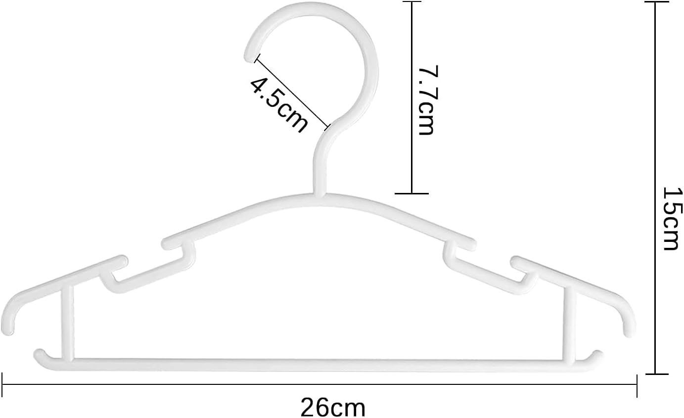 Baby Coat Hangers for Clothes 40 Pack Toddler White Hanger, Kids and Childrens Hangers for Closet